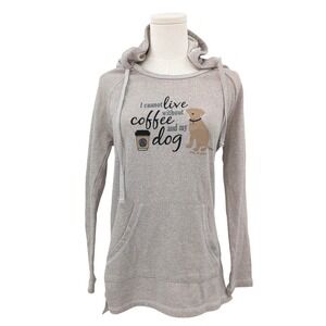 Dog Is Good Sz. S Hoodie "I Cannot Live Without Coffee and‎ My Dog" Pullover